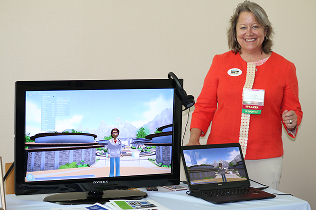 exhibitor with display