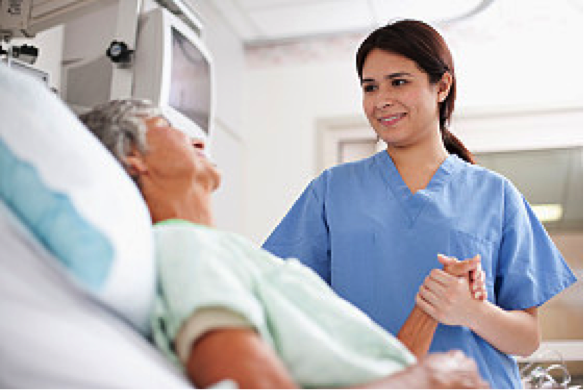 Palliative Care Nurse with patient